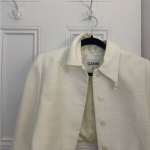 Ganni Women's Cream Blazer